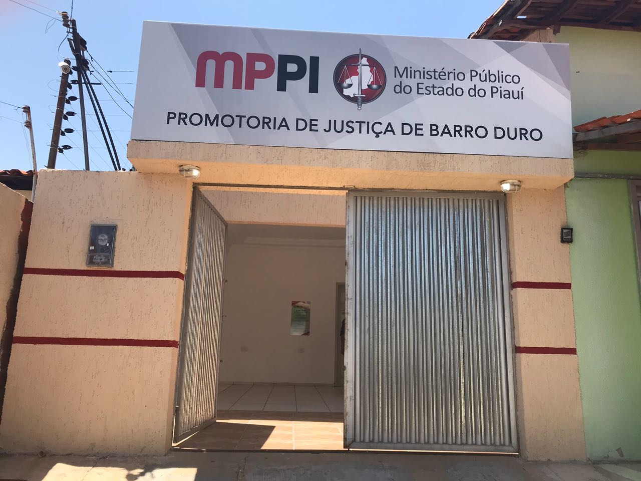 Fachada da sede da Promotoria de Justiça de Barro Duro
