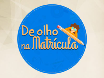 Arte com conteúdo informativo sobre processo de matrículas - texto na legenda