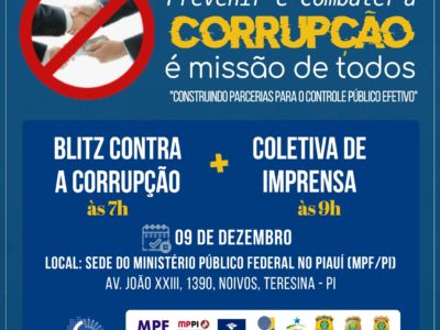 Banner com informações sobre a blitz contra a informação