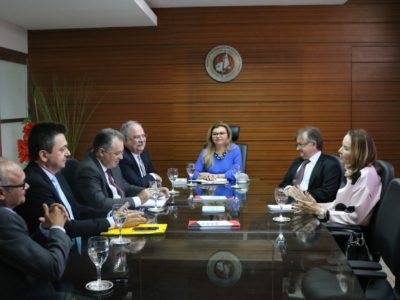 PGJ Carmelina Moura com representantes do governo