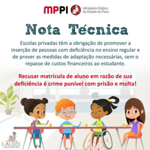 Imagem de crianças sentadas em uma mesa estudando. Entre elas, tem uma pessoa com deficiência