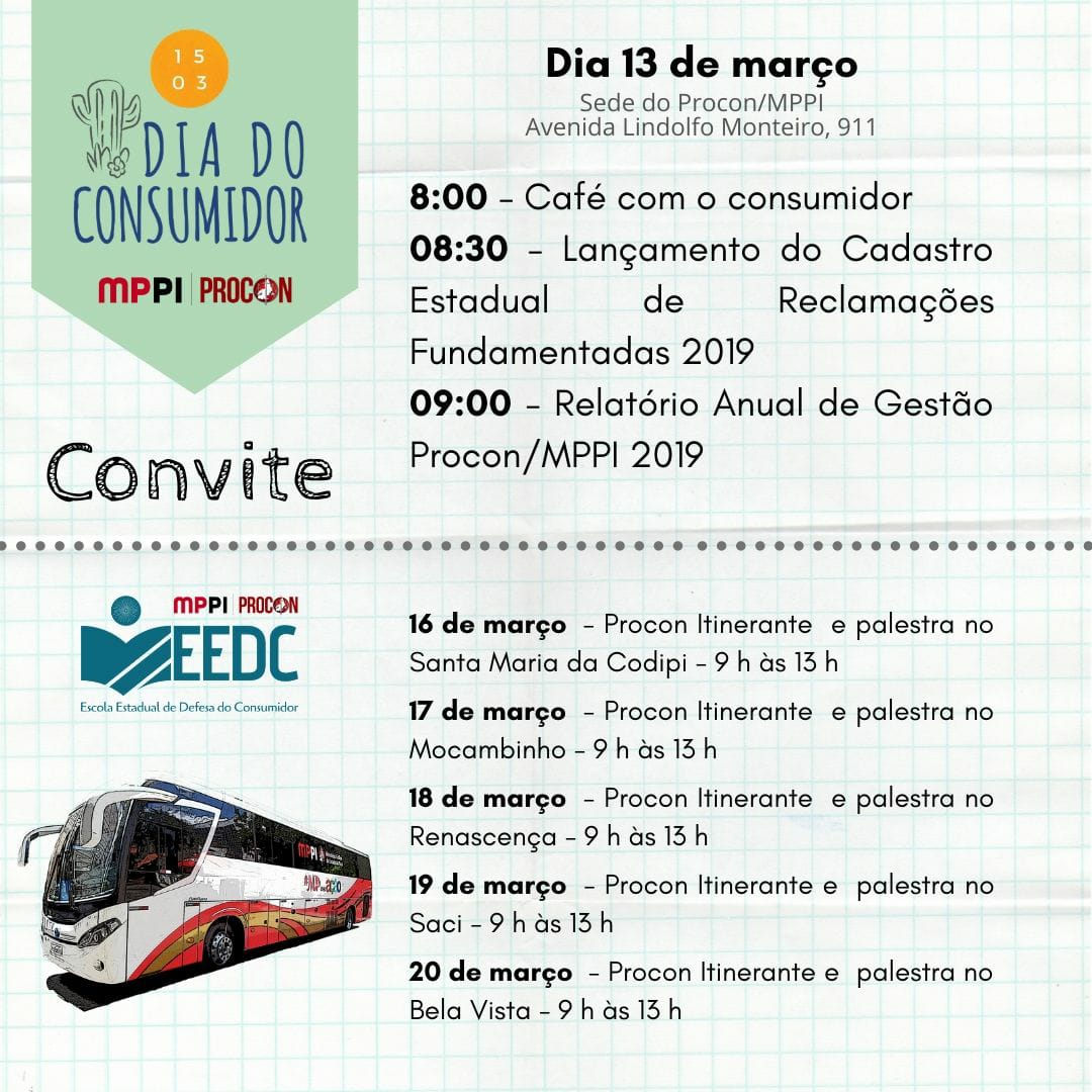 programação da semana do consumidor 2020