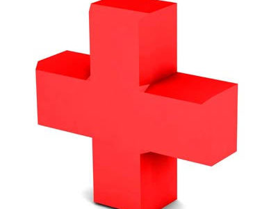 Cruz vermelha símbolo da Saúde