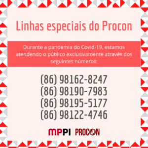 Imagem com os telefones do Procon