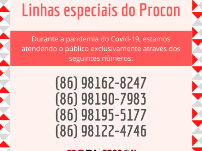 Imagem com os telefones do Procon