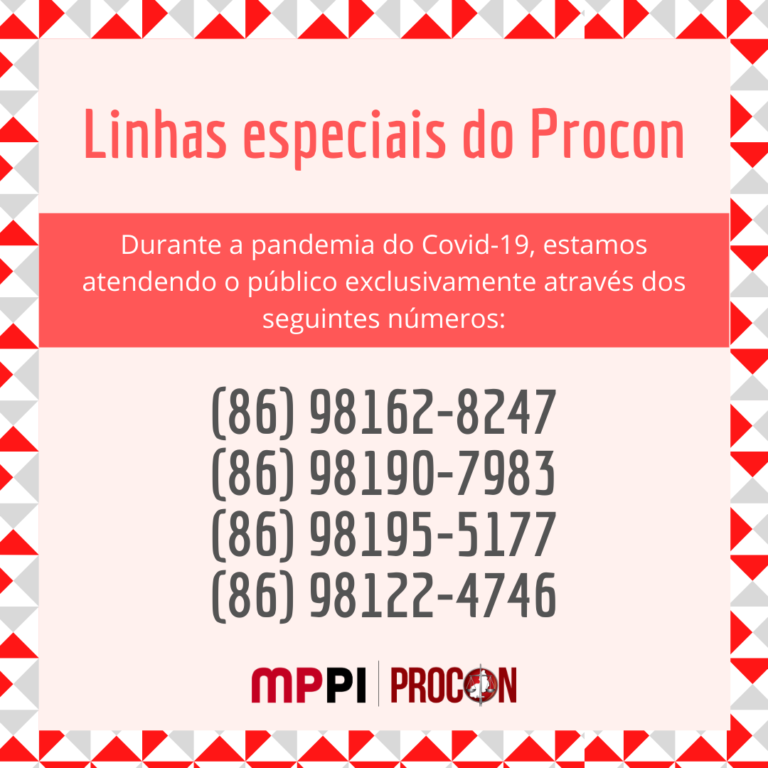 Imagem com os telefones do Procon
