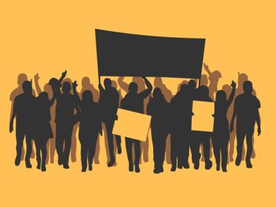 ícone de pessoas se manifestando