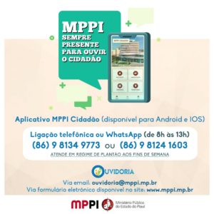 Arte com informações sobre o desempenho da Ouvidoria do Ministério Público
