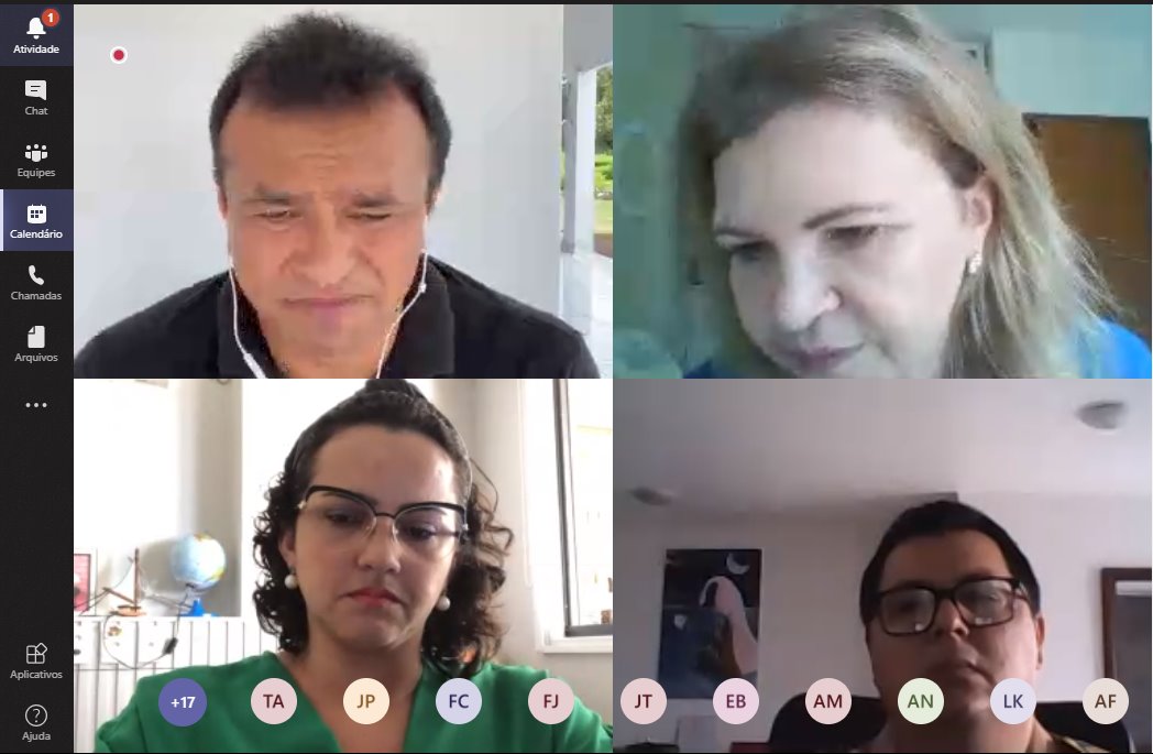 Pessoas em videoconferência 