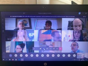 Tela de videoconferência