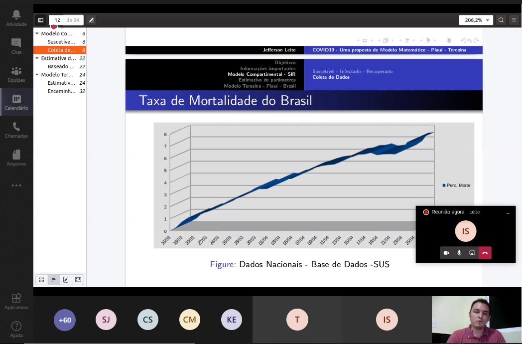 Print de videoconferência