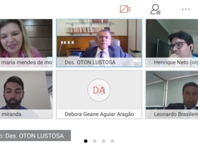 Print de videoconferência
